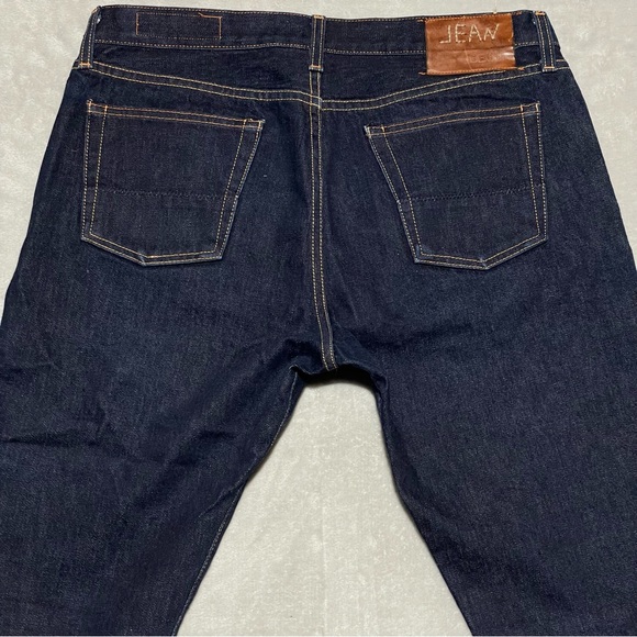 Jean Shop Jeans Mens Selvedge Skinny Fit Button Fly USA Raw Indigo Denim 33Wx33L - Picture 8 of 16